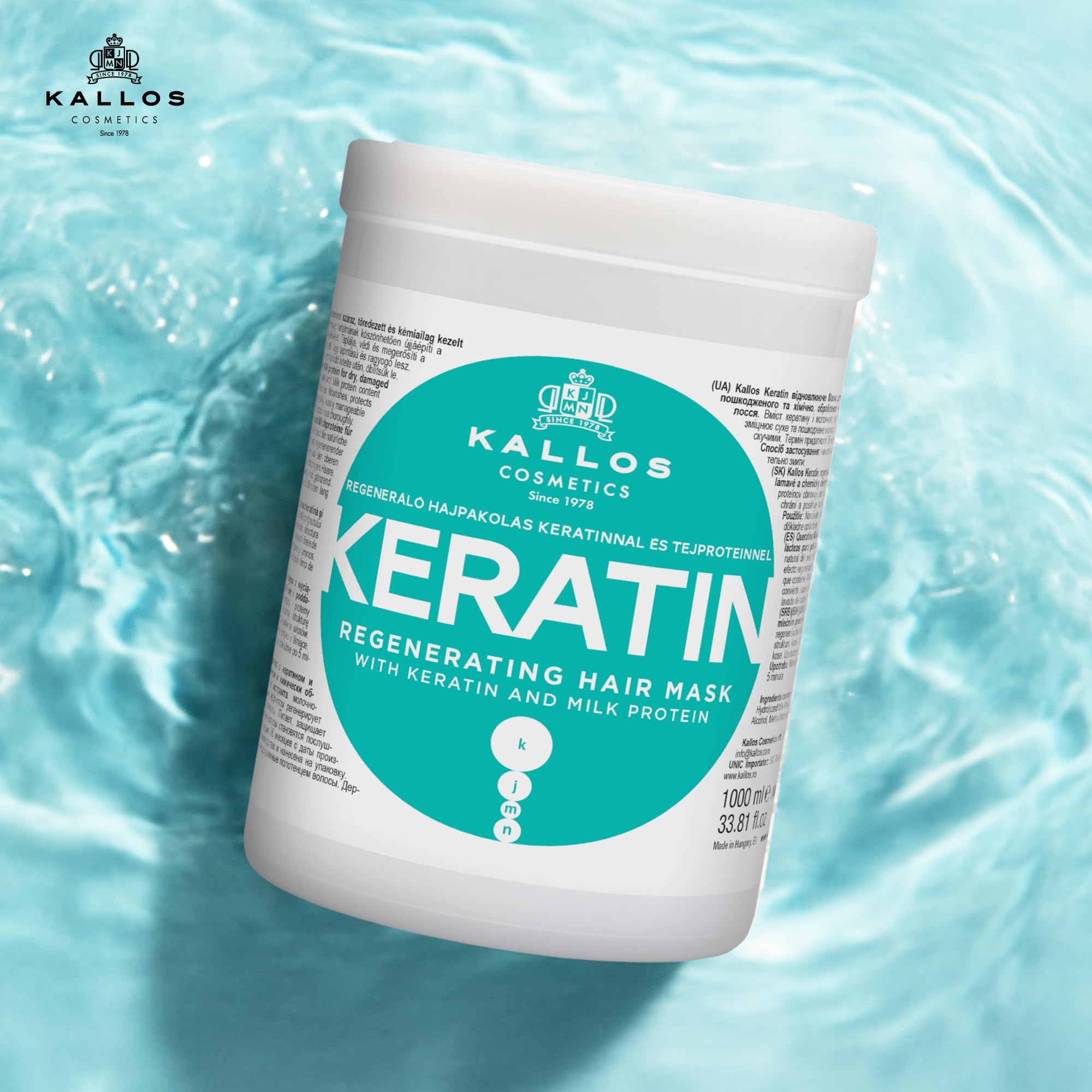 Kallos Masque pour Cheveux Keratin 1 L