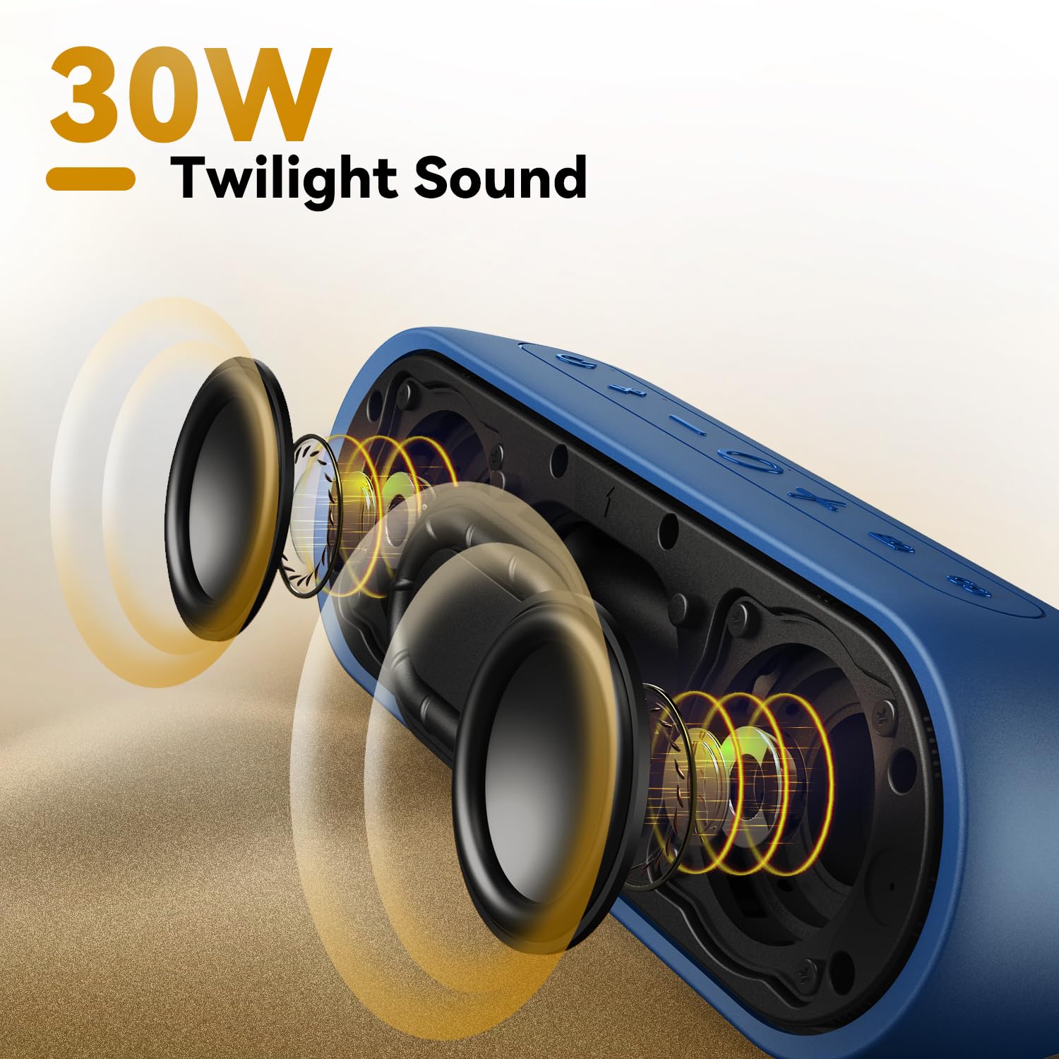 Tribit Przenośny głośnik Bluetooth XSound Plus 2, bezprzewodowy głośnik 30 W z XBass, IPX7, 24 godziny odtwarzania, dźwięk stereo, głośnik Bluetooth 5.3, na imprezę, do samochodu, podróży
