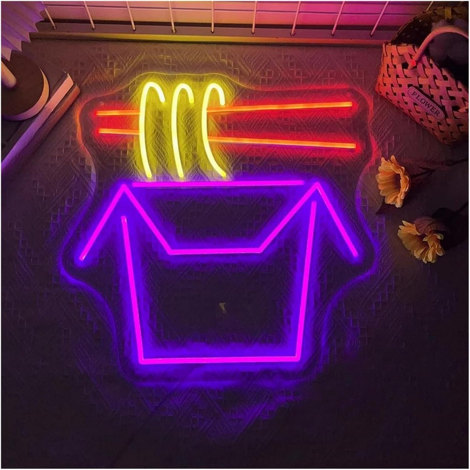 Insegna al neon per decorazioni murali, sala d'arte per cucina, insegne luminose per ristoranti(40cmx40cm)