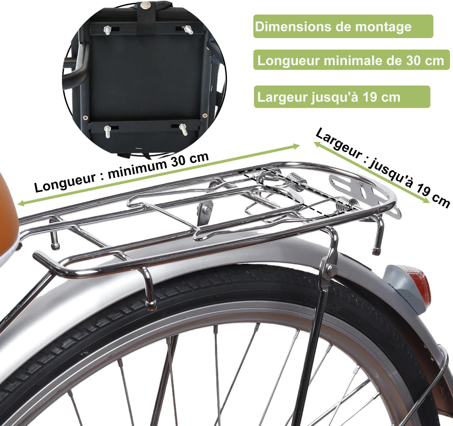 QMD Siège vélo Enfant arrière avec Appui-tête réglable, Repose-Pieds, Dossier et Barres de Maintien. Porte-bébé pour vélo conçu pour Les Enfants de 18 Mois à 8 Ans.