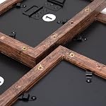 Scholartree Collage Picture Frames for 9 Photos, 4 x 6 Inches, Assembly Required, Rustic Brown