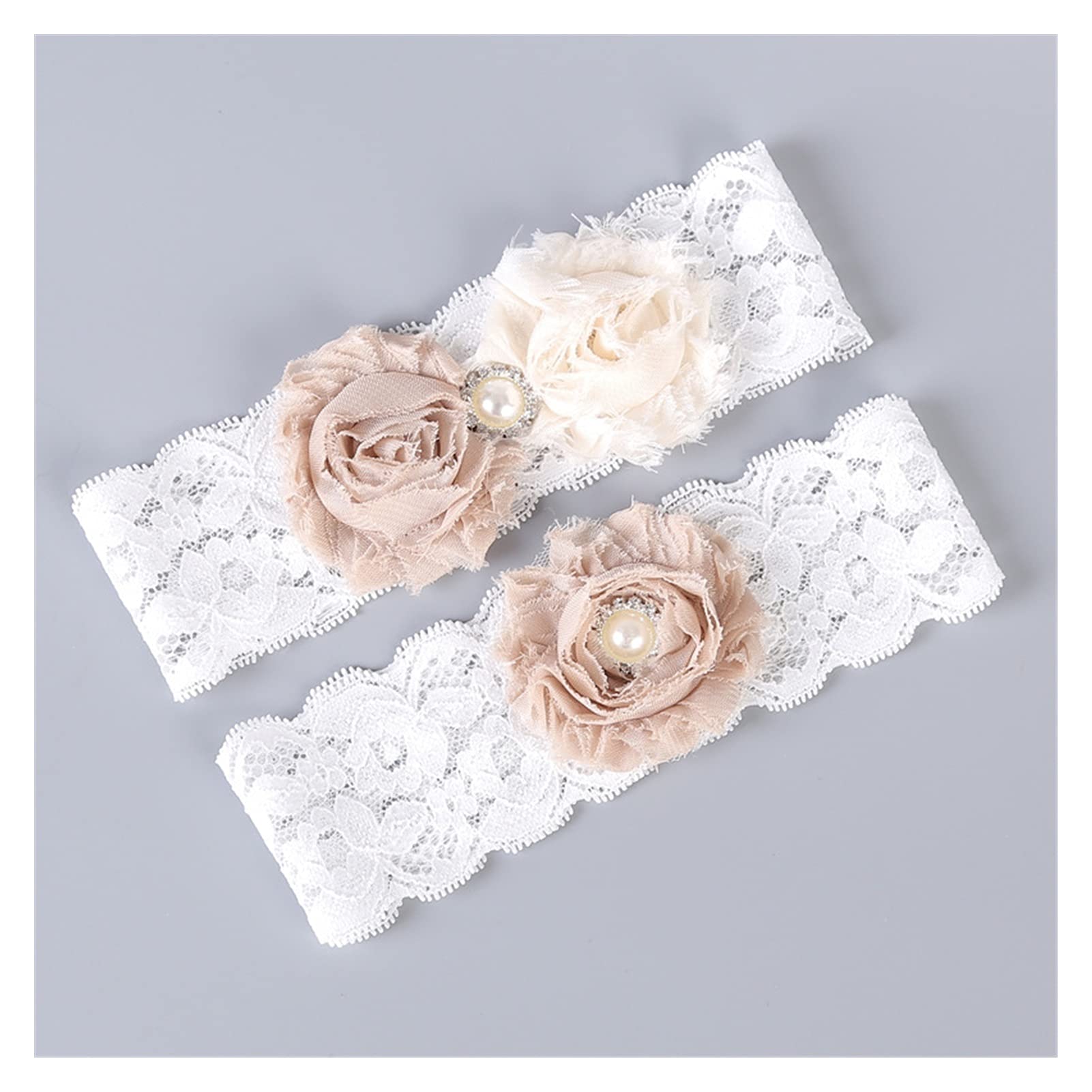 Fiore Gamba da Sposa Decor Matrimonio Sposa Giarrettiera Cintura in Pizzo Ornamenti Floreali da Donna (Color : White, Size : 40x5cm) (White 40x5cm) (White 40x5cm)