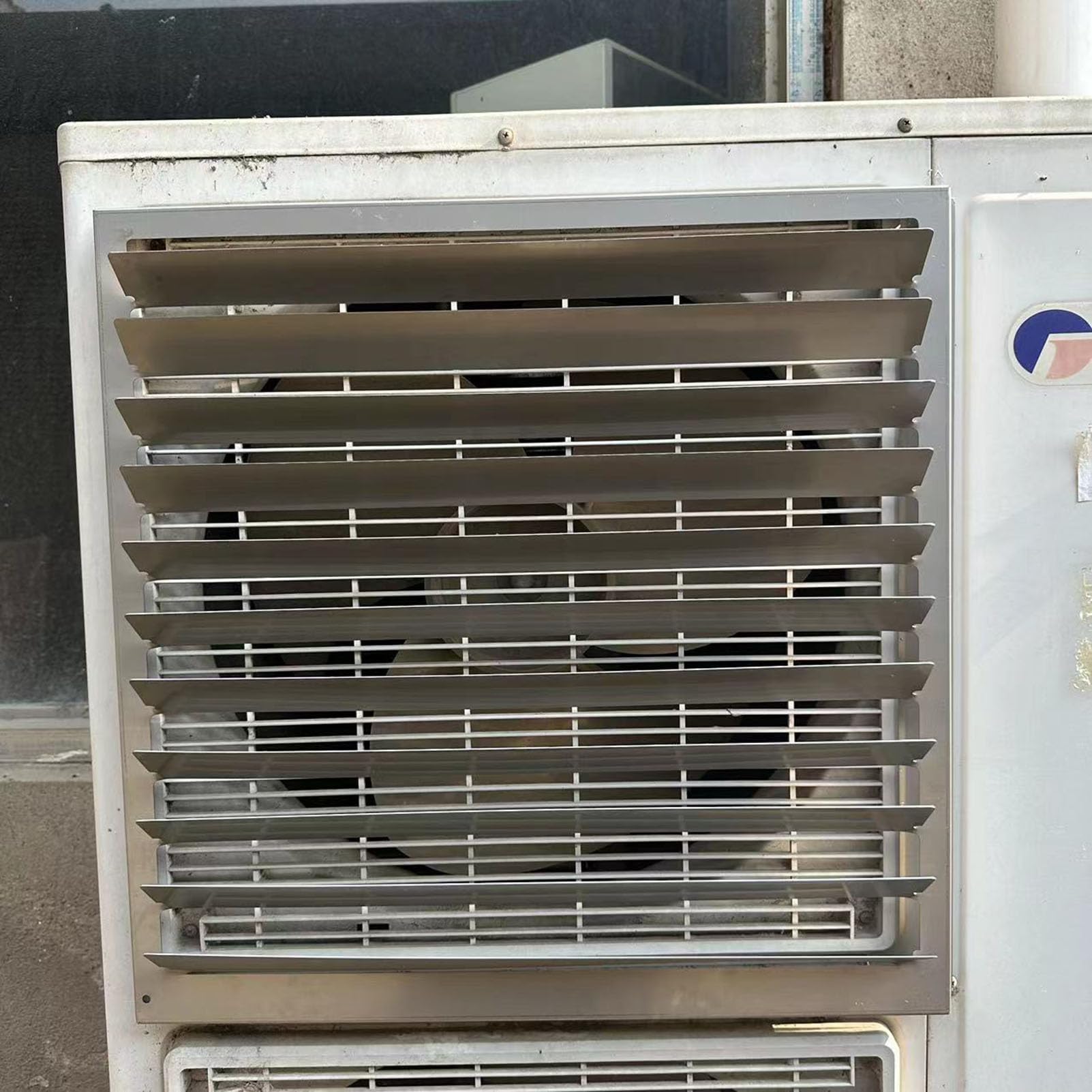 Copertura per unità AC, deflettore per condizionatore d'aria, griglia di protezione in acciaio inox per compressore esterno condensatore – Schermo di recinzione guida vento