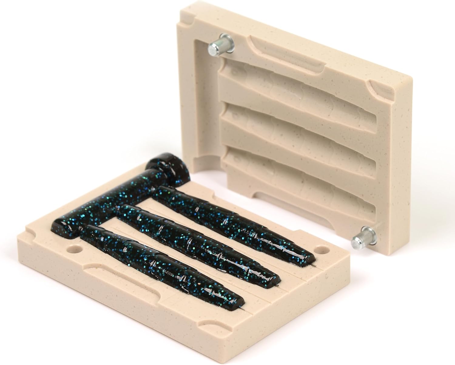 Soft Plastiс Lure Mold Making Injection Molds Fishing Googan Rattlin NED Stick 3'' Three Cavity