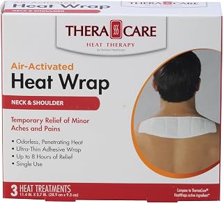 TheraCare Air-Activated Heat Wraps for Neck, Wrist & Shoulder Pain Relief | 3-Pack Deep Penetrating Therapy
