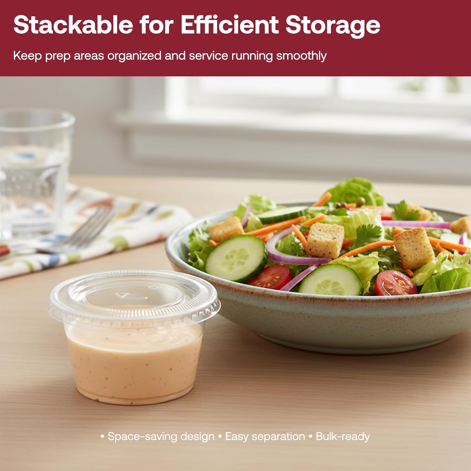 Smarty Had A Party 4oz Clear Plastic Portion/Souffle Cups with Lids