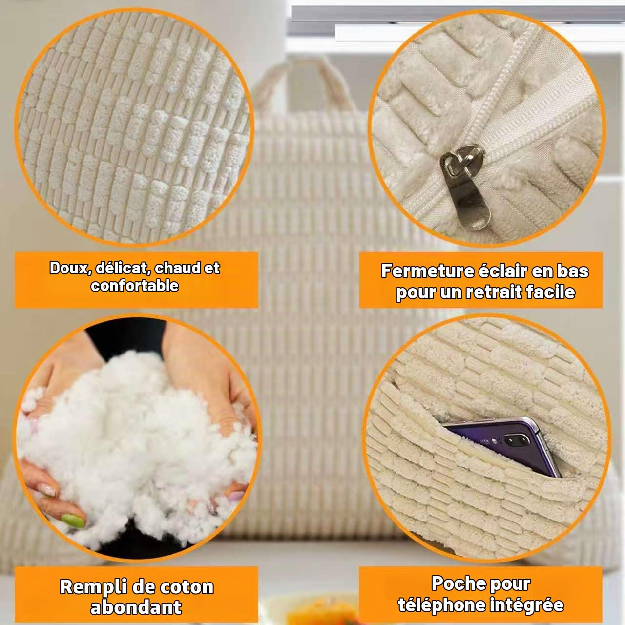 Coussin de Lecture pour Lit et Canapé, Oreiller De Lecture avec Accoudoirs, Confort Et Ergonomie Coussin Lecture Lit pour Lecture, Détente