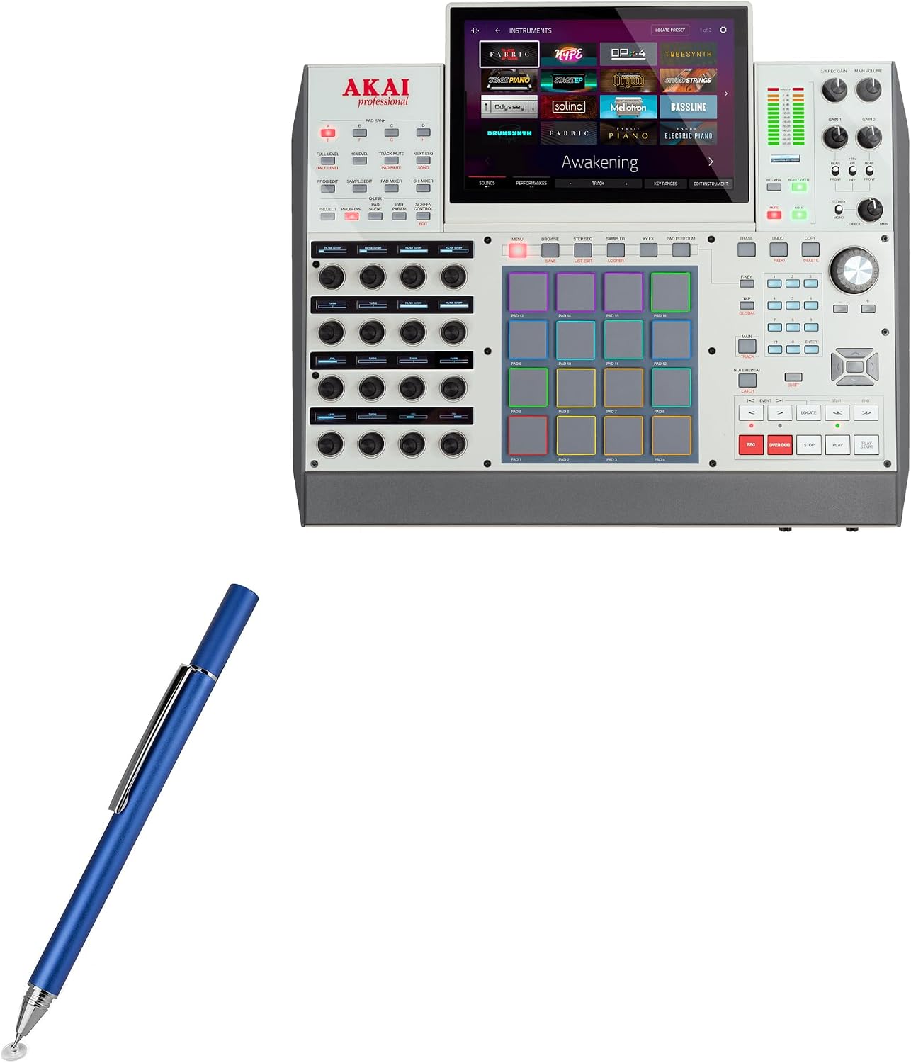 BoxWave Stylus Pen Compatible with Akai MPC X Special Edition - FineTouch Capacitive Stylus, Super Precise Stylus Pen - Lunar Blue