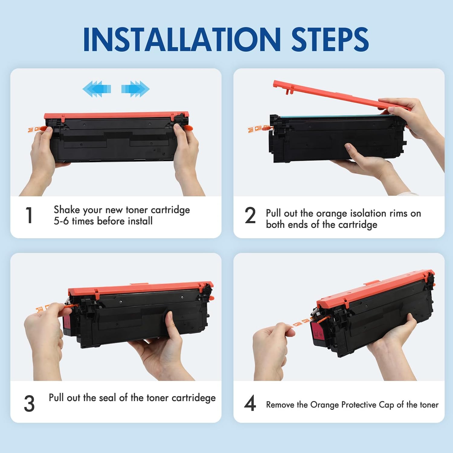 508X 508A Black Toner Cartridge 2-Pack Compatible Replacement for HP 508X CF360X CF360A 508A for HP Color LaserJet Enterprise M553 M552 553 MFP M577 Series Printer Ink