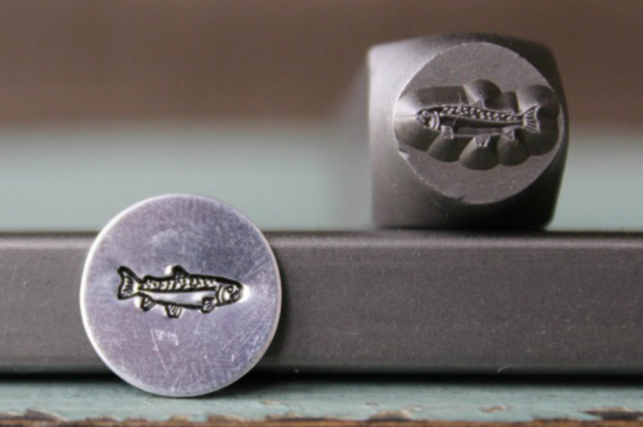8mm Trout Fish Metal Punch Design Stamp - Supply Guy - CH-195