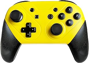 Switch Controller, Switch Pro Controller, Pro Controller Switch, Wireless Switch Controller for Switch/Lite/OLED Remote Gamepad Joystick with Motion Control/Dual Vibration/Wake up/NFC, Yellow/Black