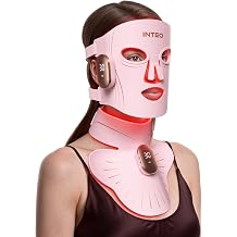 Red Light Therapy Mask for Face &amp; Neck, 4 Light Modes 660nm &amp; 850nm Red Infrared LED, 2000mAh Cordless LED Face Mask, 680 LEDs, Hands-Free Anti-Aging Skin Firming Portable Skincare for Home