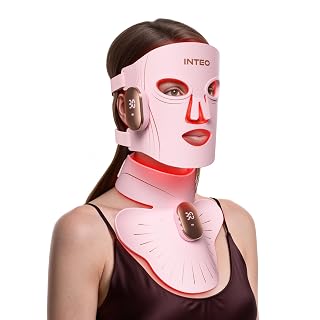 Red Light Therapy Mask for Face & Neck, 850nm NIR & 660nm Red LED, 4 Modes | 680 LEDs, 2000mAh Cordless LED Face Mask, Timer, Full Face Coverage, Anti-Aging Skin Firming - Amazon product rated Grade A