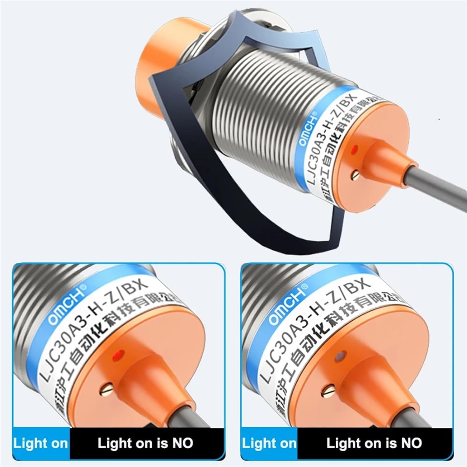 LJC30A3 DC 6-36V M12 Three-Wire NPN PNP NO NC 10/20mm Sensing Distance Capacitive Proximity Switch Sensor (Color : DC PNP NO, Size : 20MM Distance)