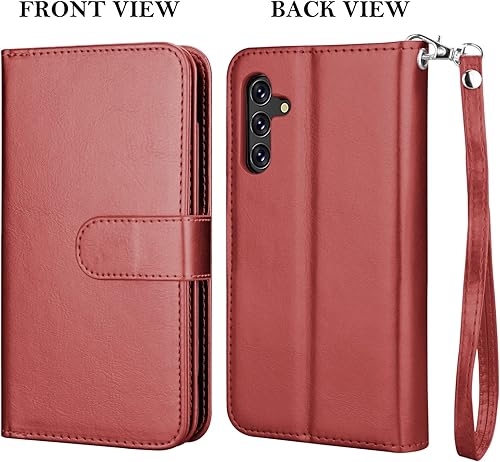 Miniatura 7 de Funda para Galaxy A13 5G, funda tipo cartera para Galaxy A13 5G, piel sintética Takfox 9 ranuras para tarjetas Funda magnética desmontable para
