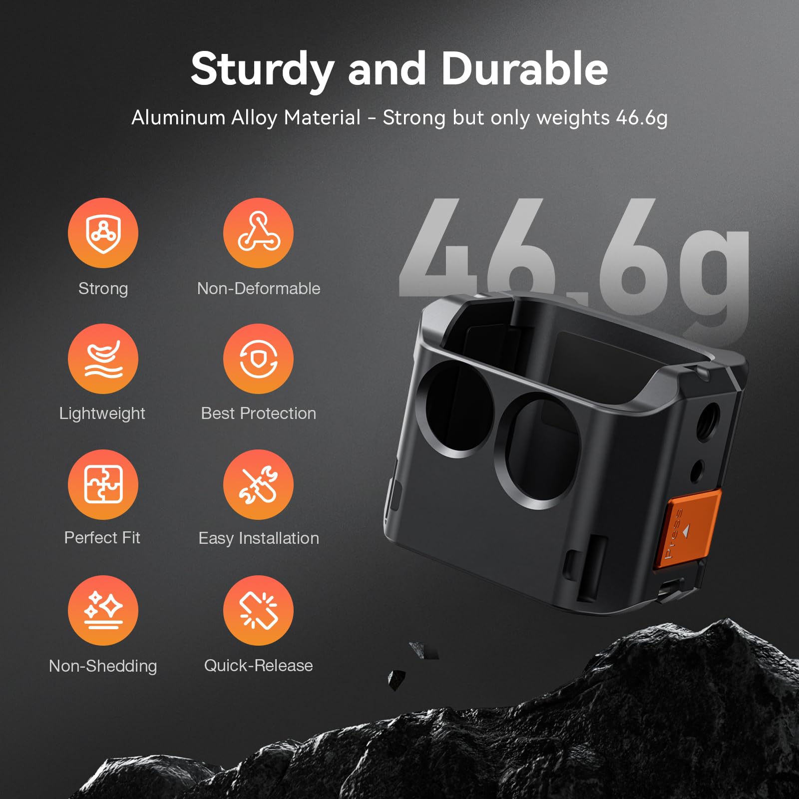 AMAZEAR Pocket 3 Gabbia in metallo per DJI OSMO Pocket 3 accessori – Gabbia per fotocamera con telaio protettivo, scarpa per luce fredda, cambio rapido e adattatore GoPro – Accessori in alluminio per