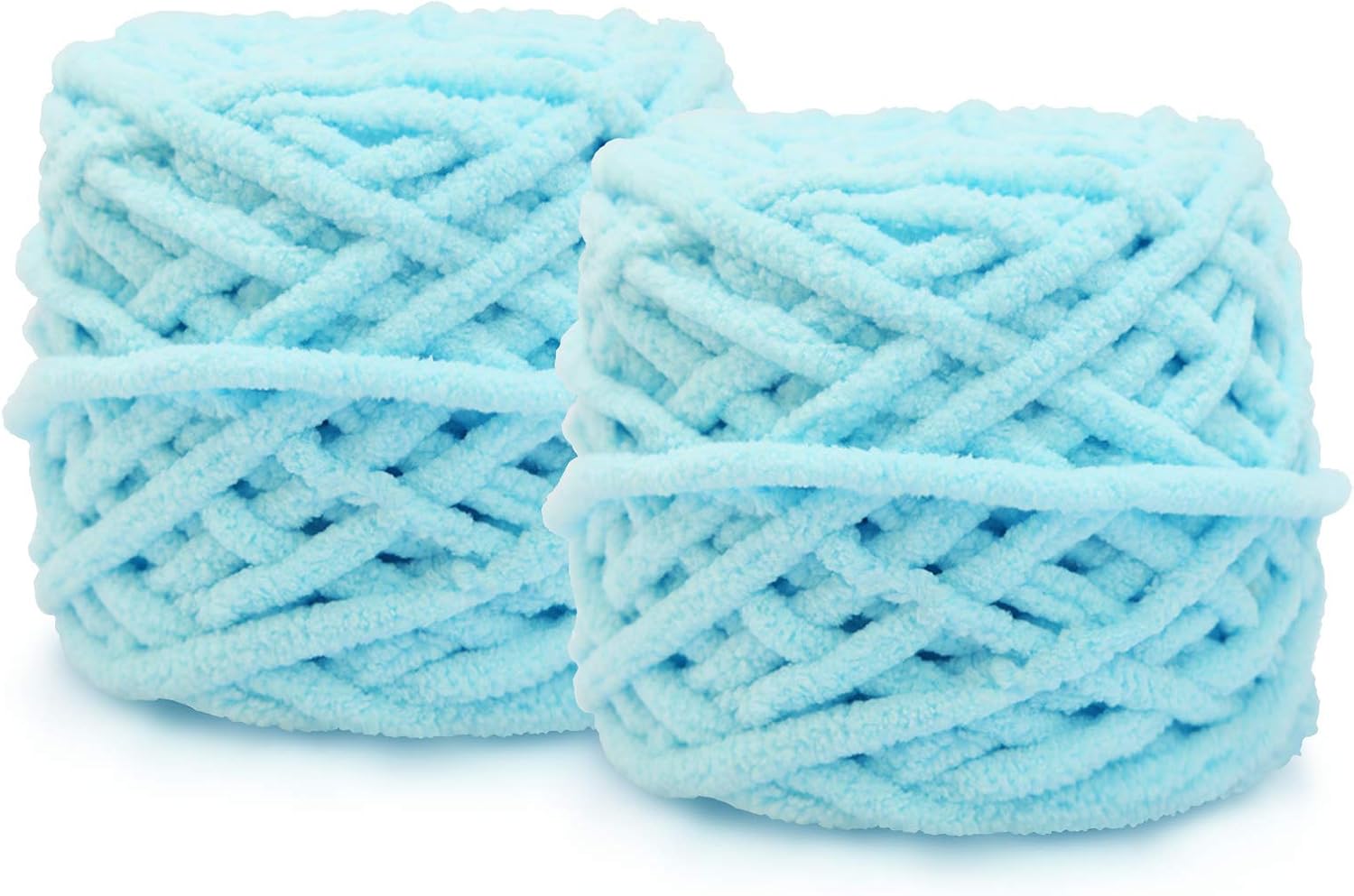 2X100g Chunky Yarn for Knitting Wool Ball Made of Cotton Wool and Acrylic Soft and Warm Weaving Scarf and Slippers DIY Plush Knitting