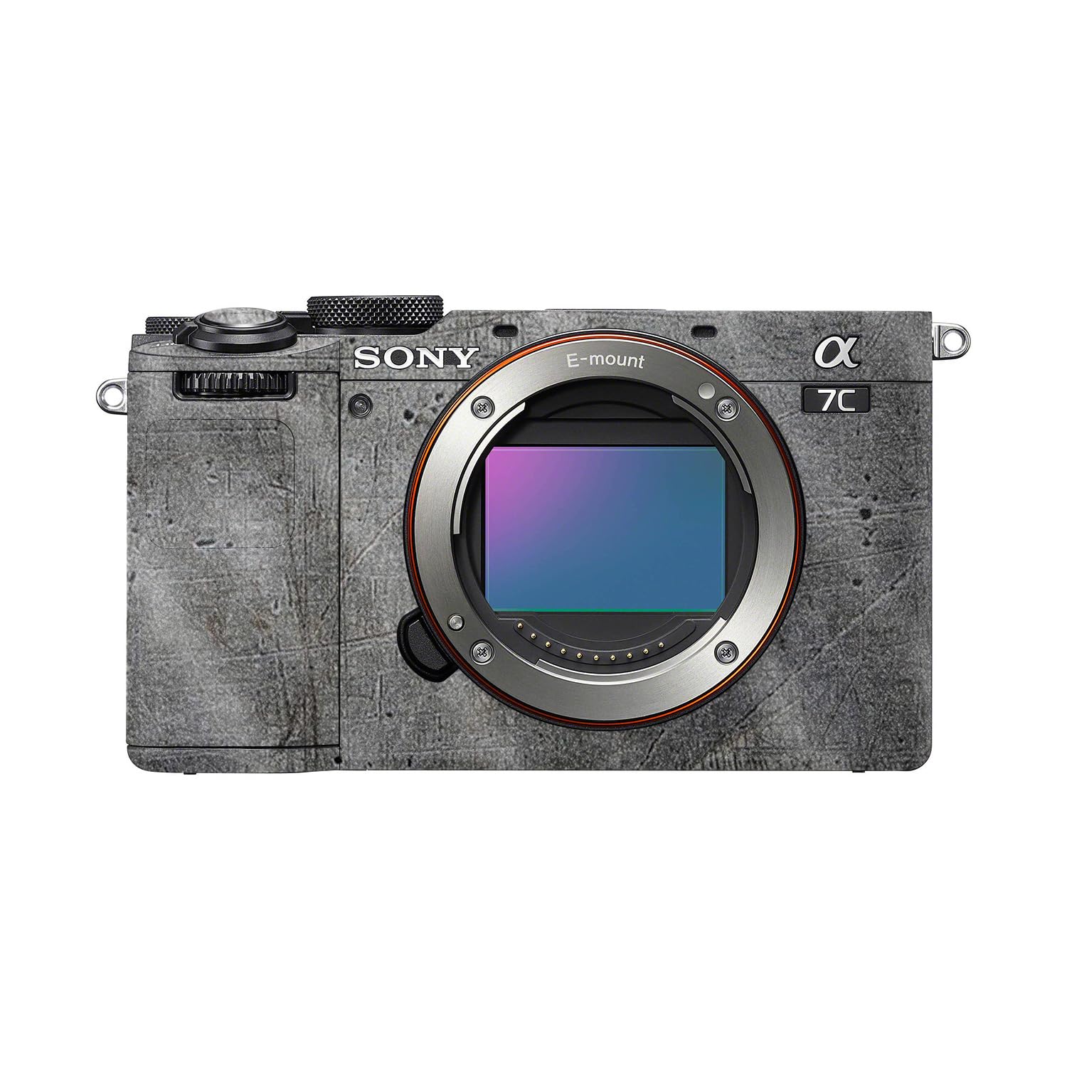 Glossy Glitter Camera Skin Compatible with Sony A7C Mark II (2023) - Scratched Up - Premium 3M Vinyl Protective Wrap Decal Cover - Easy to Apply | Crafted in the USA by MightySkins