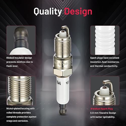Miniatura 4 de BDFHYK Juego de 8 bujías de iridio compatibles con Buick Allure, compatible con Cadillac ESV CTS, Tahoe, Yukon, H2, Firebird 4.8L 5.3L 5.7L 6.0L