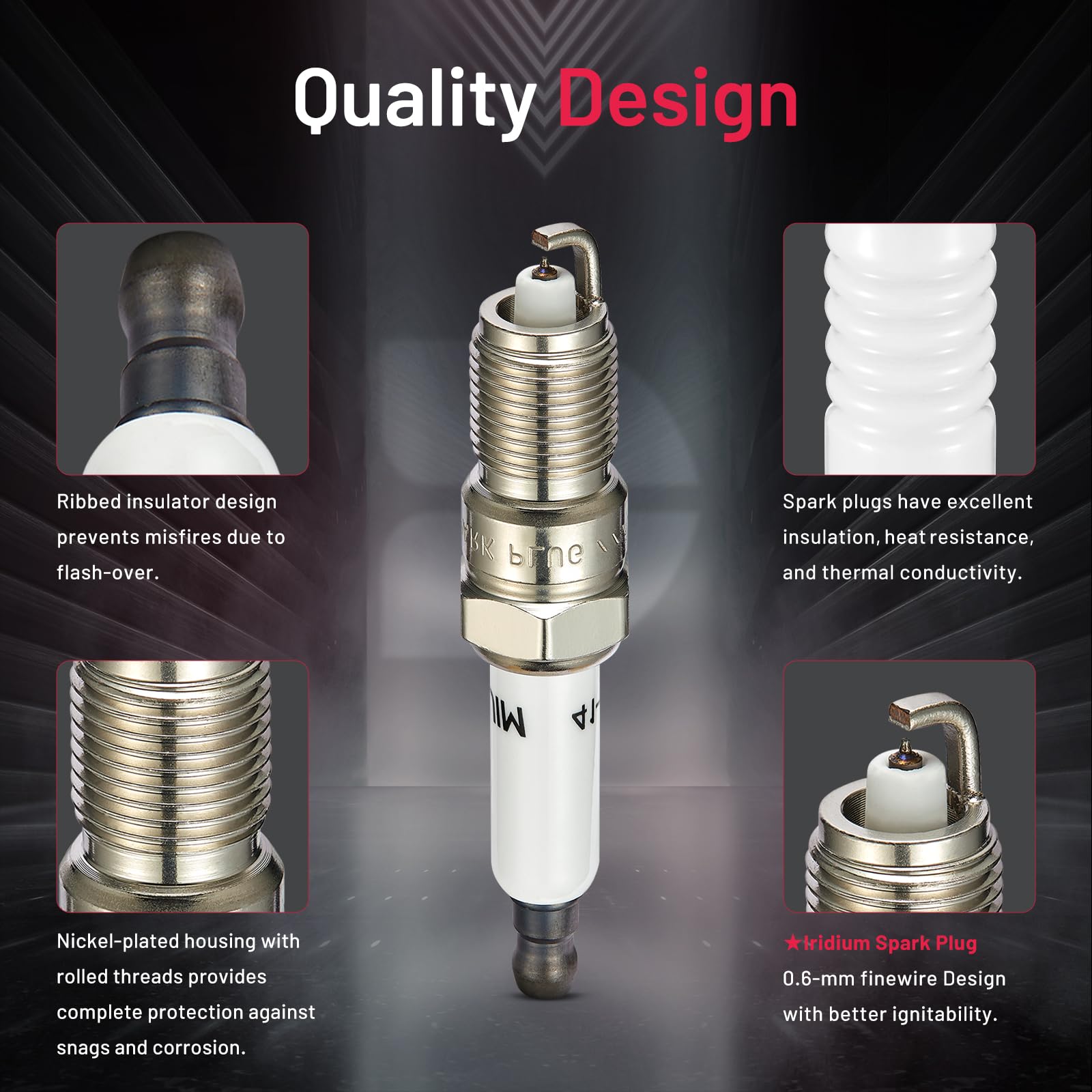 8pcs 41-110 OEM Spark Plugs & 9748UU Wires Set For Chevy GMC 4.8L - Foto 9