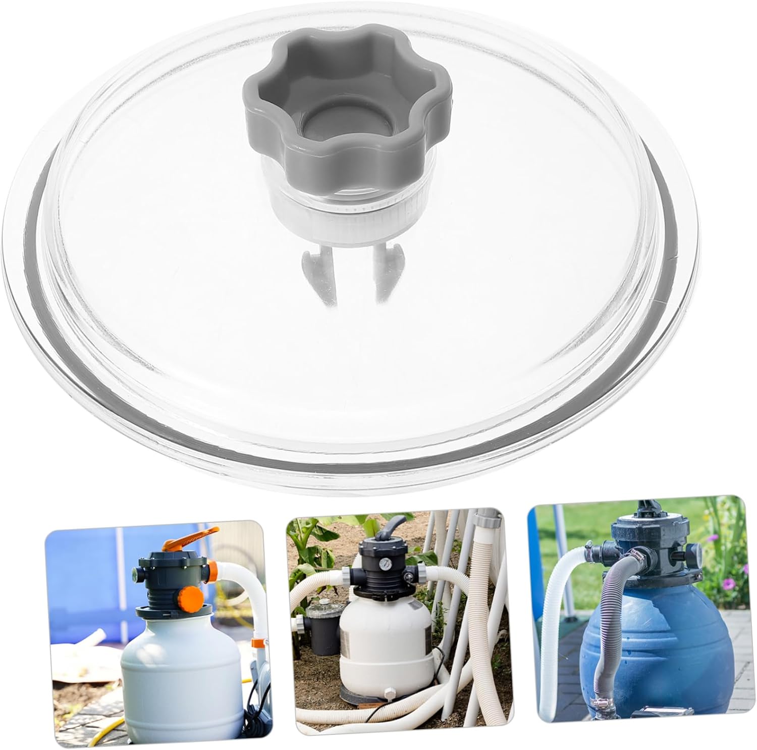 Milisten 5sets Pool Sand Replacement Cover Filter Pump Cap for Easy Install Leak