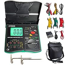 4-in-1 Digital Multimeter with Ground Earth Resistance Tester, Insulation Resistance Tester, Phase Sequence Detector & Voltmeter - 0.01Ω Resolution 600V AC/DC Voltage Measurement Auto-Ranging