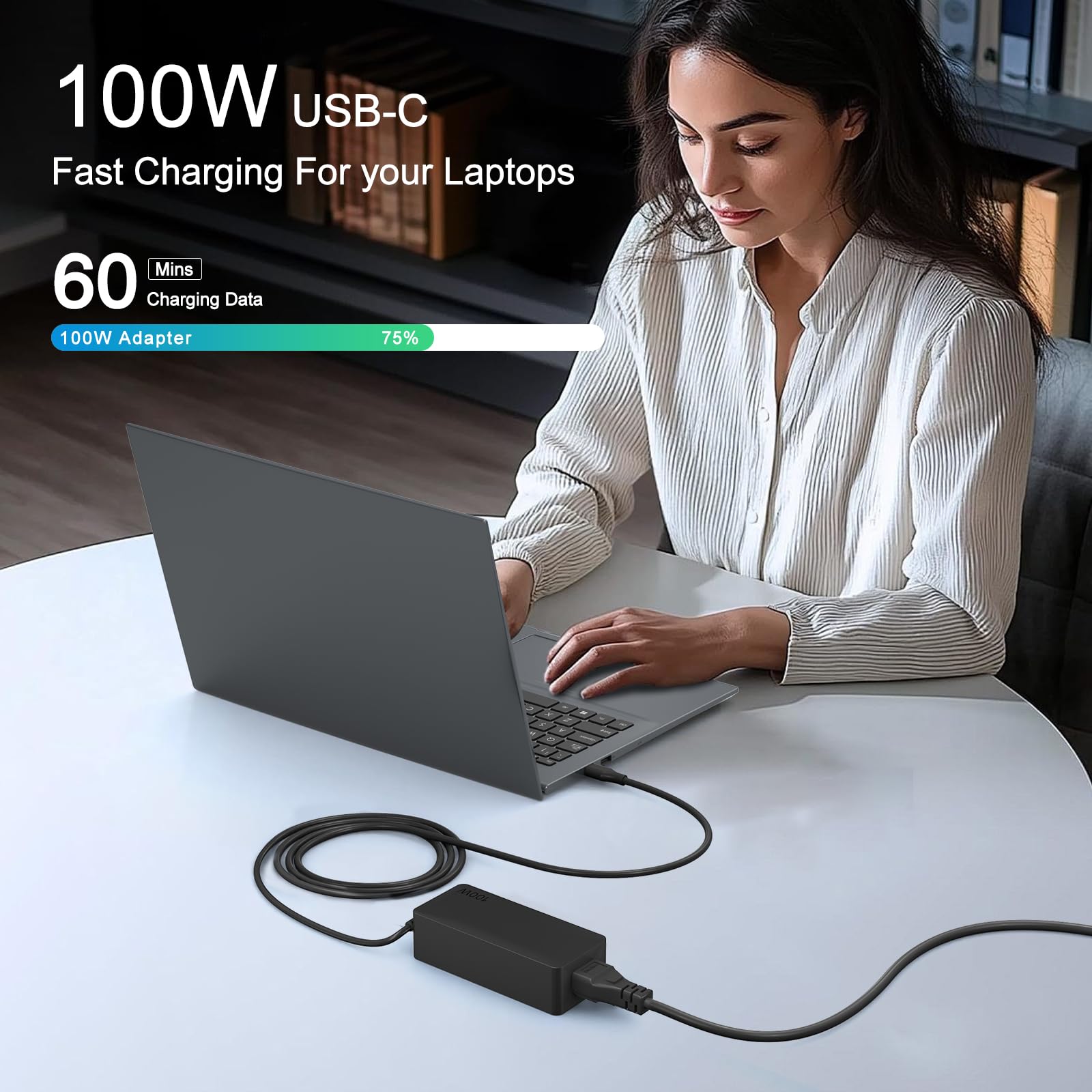Caricabatterie USB C Chromebook da 45 W per HP Chromebook 14 X360, compatibile con Acer Laptop Chromebook Caricabatterie USB Tipo C Adattatore di alimentazione