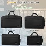 Haut-parleur sac de transport lourd avec épais rembourré pour compact 8" Cabinets de conférenciers; raccords lourds QSC K8, Yamaha DXR8 et plus, noir (8-Inch)