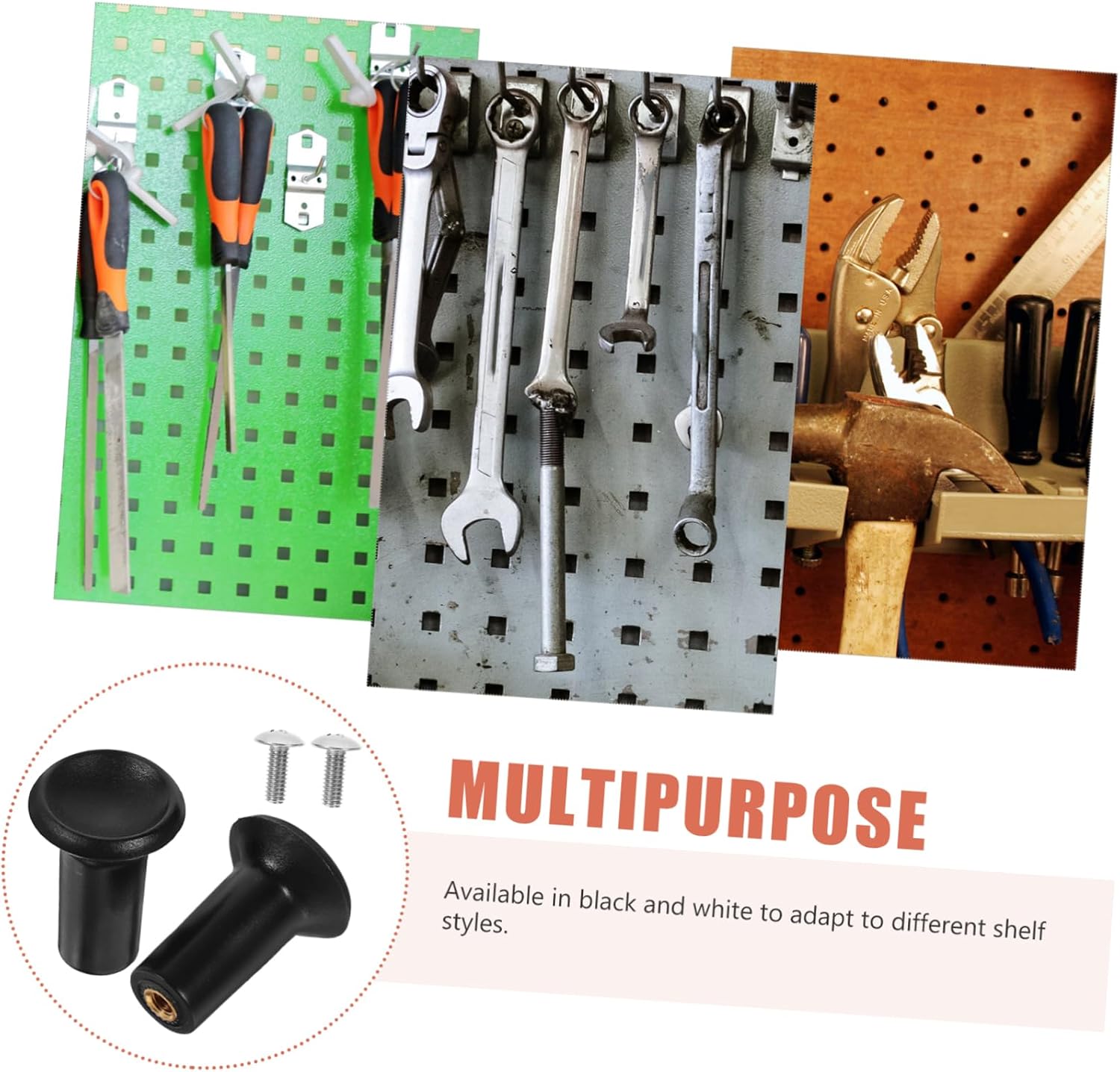Ciieeo 2pcs Garage Organizers Pegboard Hooks Tool Pegboard Hangers Sturdy Wall Hooks for Display