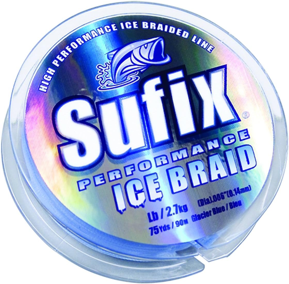 Sufix 75 Yard Performance Ice Braid Fishing Line - Glacier Blue