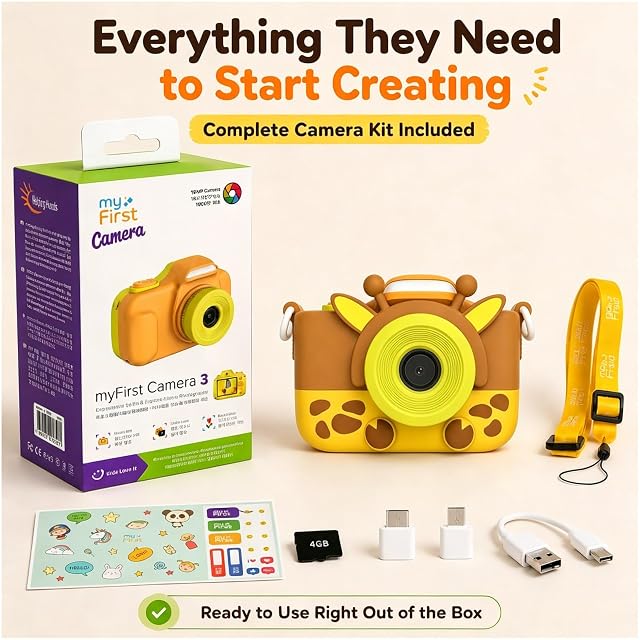Foto 7 de 7 de myFirst Cámara 3 - Cámara Digital para niños, cámara de Video para niños pequeños, 16 MP, Video 1080HD…
