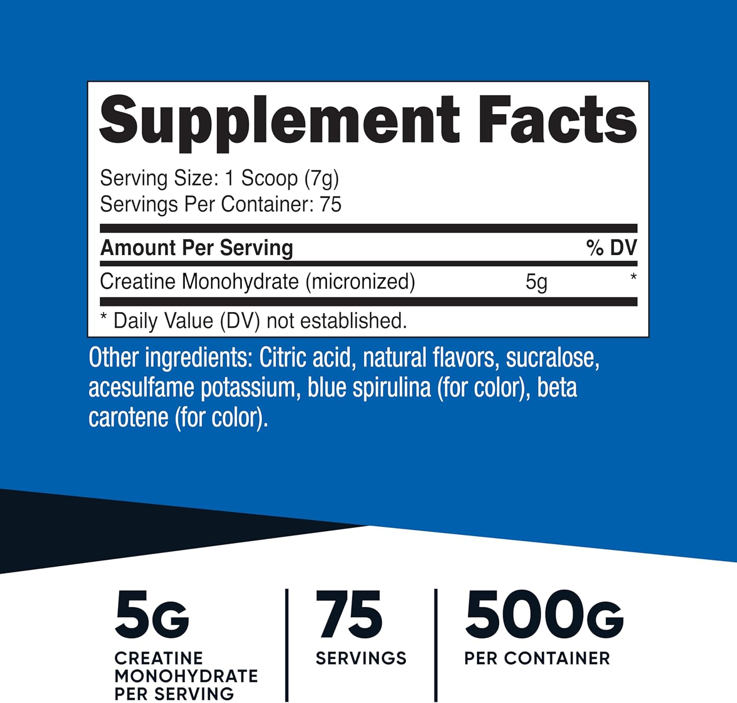 Nutricost Creatine Monohydrate Powder (Coastal Explosion, 500 Gram) - Micronized Creatine Supplement - Vegan, GMO-Free, Gluten Free