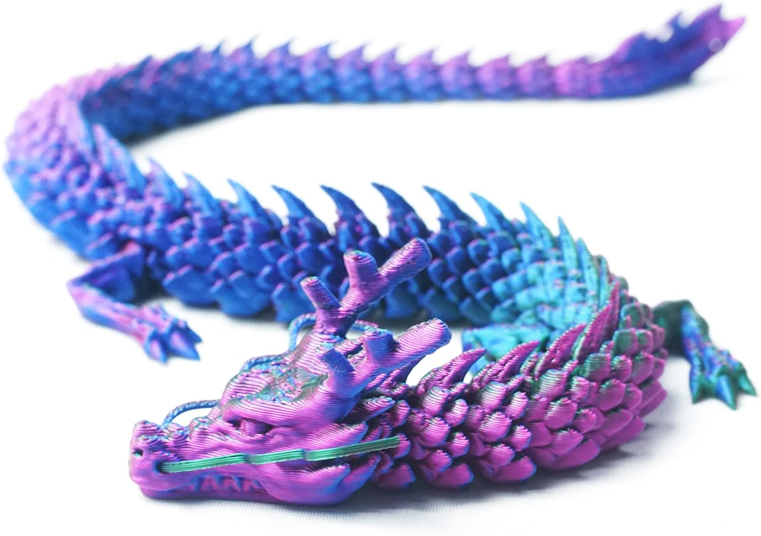 2PCS 3D Printed Chinese Dragon,Dragon Statue,Home Office Decor,Fidget Toys for Autism/ADHD,3D Printed Gift Toy,Fidget Toys, Executive Desk Animal Toys