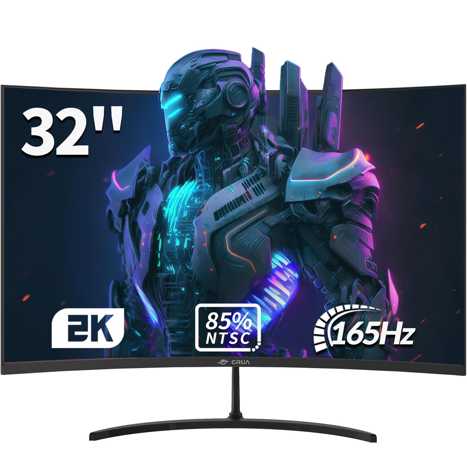 CRUA 27 Inch 280Hz Curved Gaming Monitor, Full HD 1080P 1800R Frameless Computer Monitor, 1ms GTG with FreeSync, Low Motion Blur, Eye Care, VESA, DisplayPort, HDMI, Black — view 12