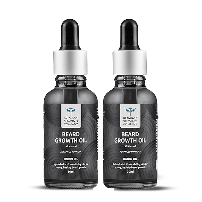 Bombay Shaving Company Beard Growth Oil | 10x Nourishing Oil for Beard Growth |10 Natural essential Oils,Vitamin E, Nourishment & Strengtheningl | 30ml x 2 at Rs. 199