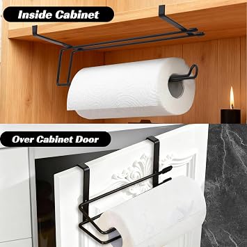 Kitchen Roll Holder under Cabinet, 10 inches Paper Towel Roll Holder, 304 Stainless Steel Kitchen Towel Holder, No Drilling Paper Roll for Home, Kitchen, Bathroom