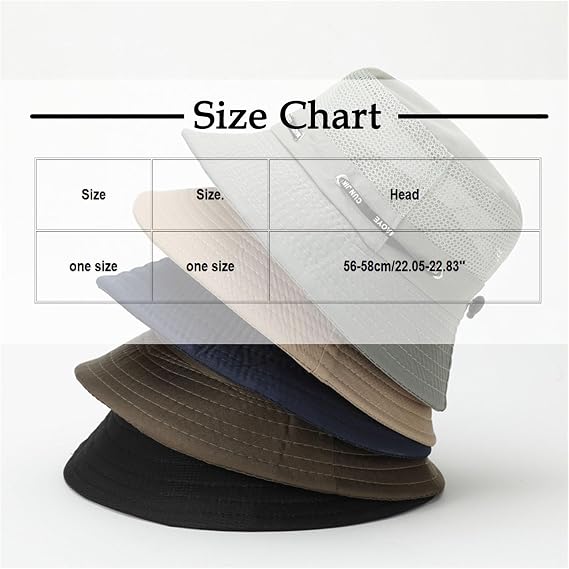 Mesh Breathable Bucket Hats for Mens Drawstring Sun Hat Summer Beach Cap Fisherman Hat Lightweight Fashion Outdoor Beach Fishing Sun Protection Foldable