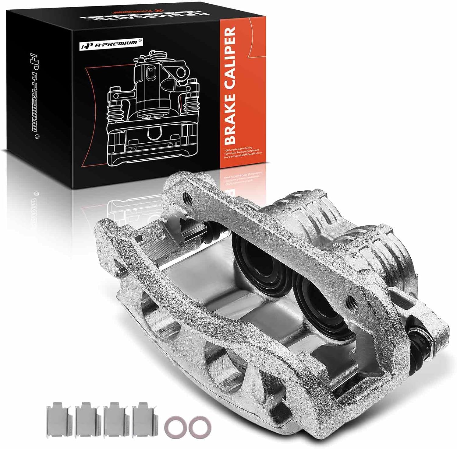 A-Premium Disc Brake Caliper Assembly with Bracket Compatible with Select Ford Models - For Mustang 2005 2006 2007 2008 2009 2010 2010 - Front Right Passenger Side