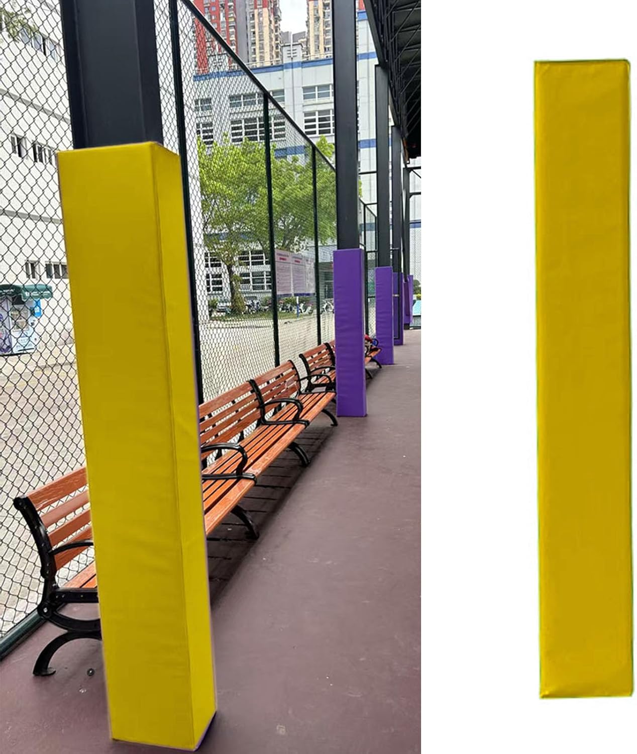 Anti-Collision Basketball Pole Pad Wrap for Metal Posts, PVC Material, Suitable for Courts, Gyms, Playgrounds