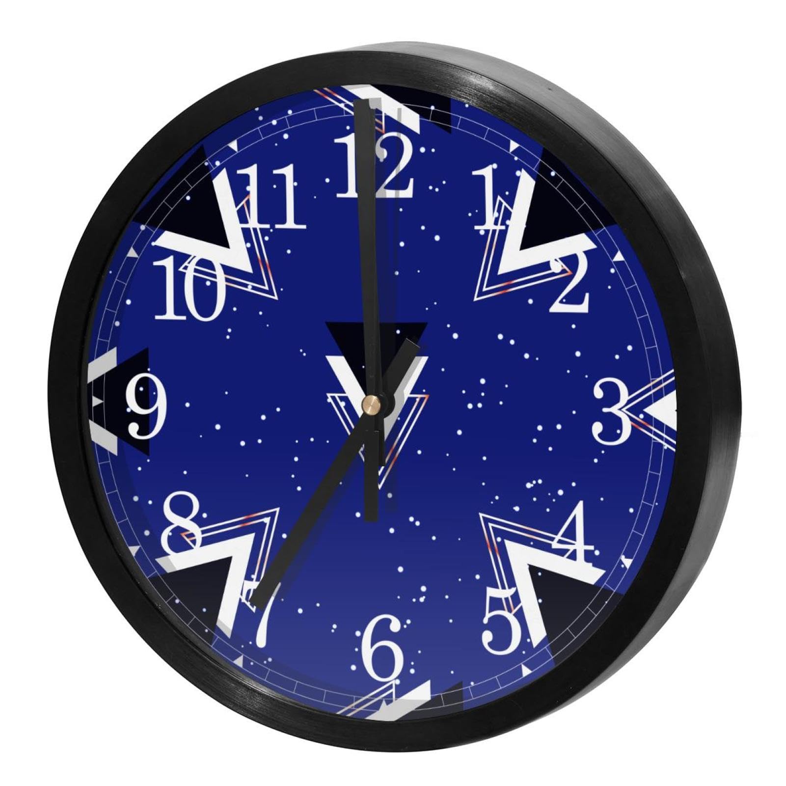 Horloge murale ronde géométrie bleue pour décorer votre cuisine
