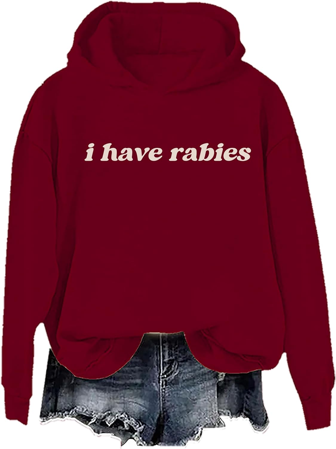 I Have Rabies Pullover Hoodie, Funny I Have Rabies Sweatshirt Long Sleeve Shirt For Women Men