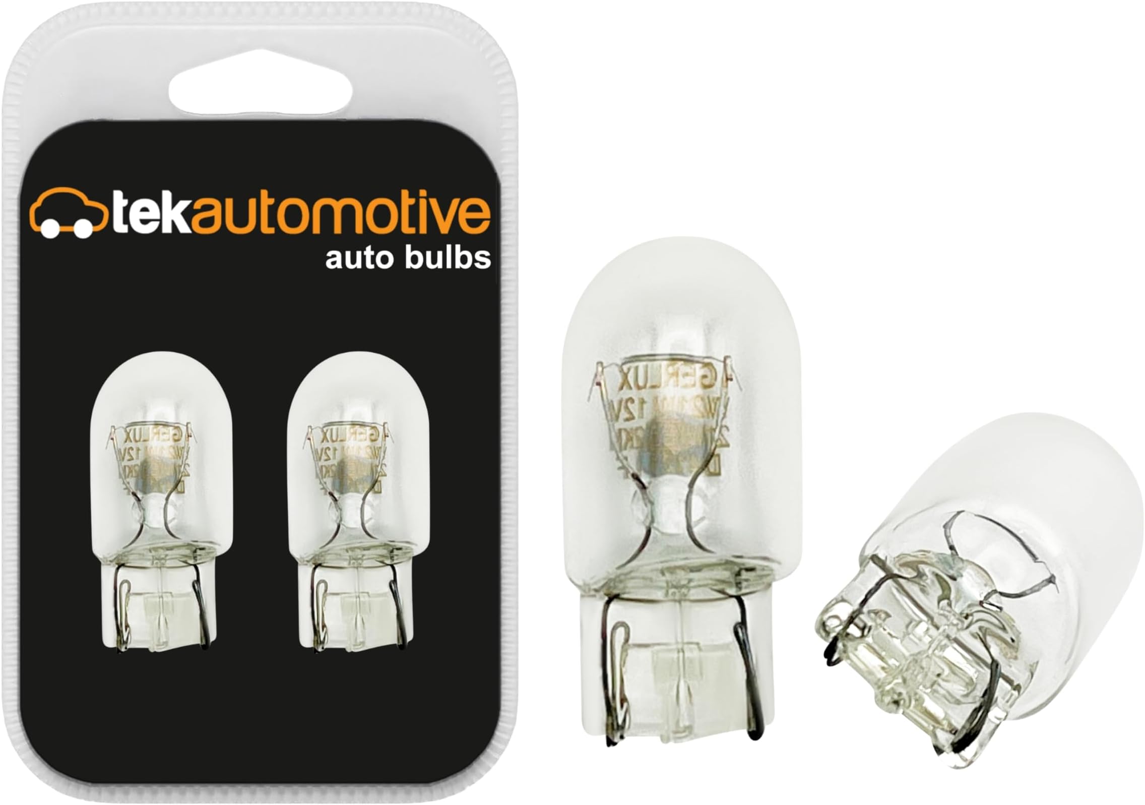 Tek Automotive 582 W21W Bulb 12V 21W W3x16d T20 โ Twin Pack, Brake, Indicator, Reverse, Tail Light, E-Marked Road Legal (382W)