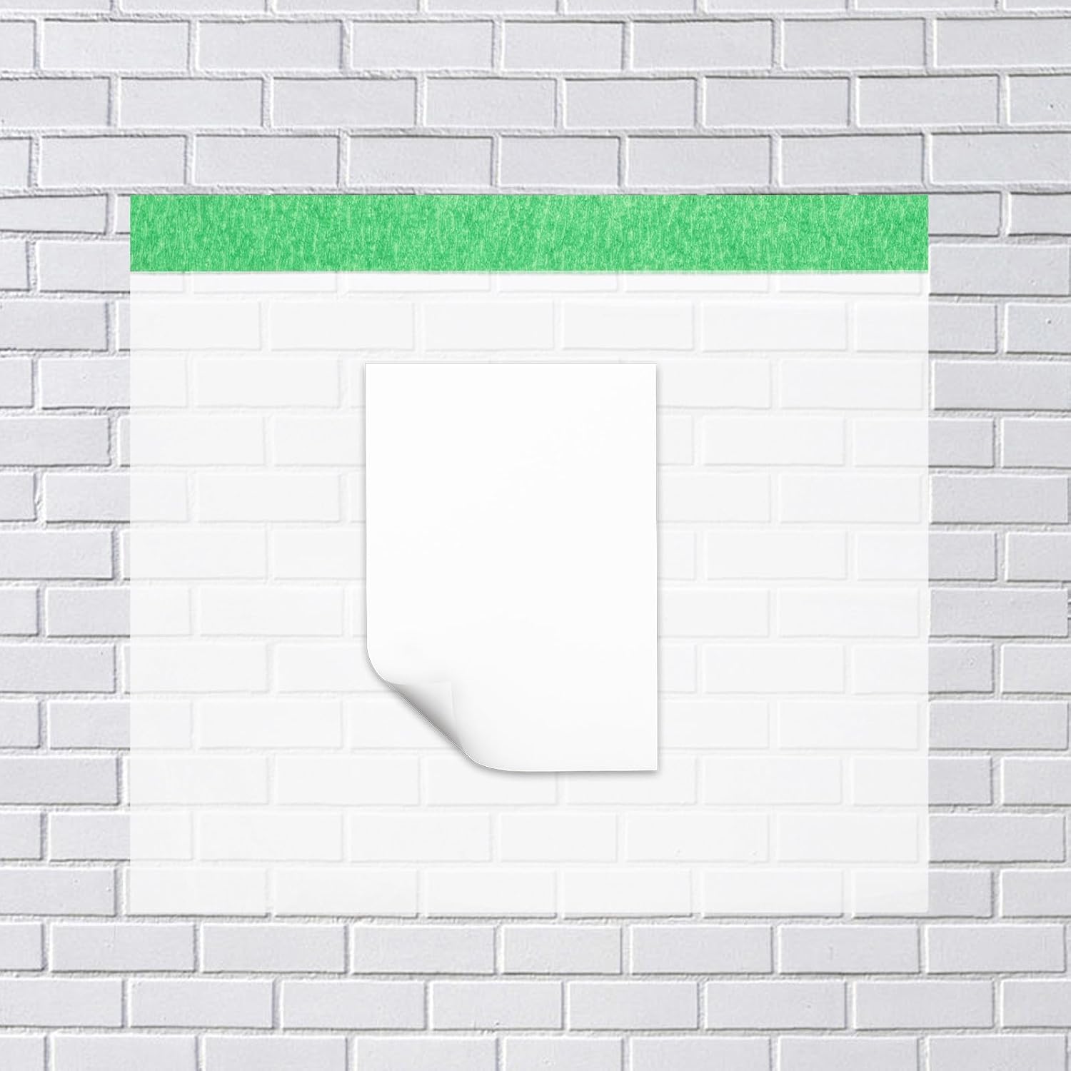 1 Roll Paint Masking Paper for Auto Body and Wall Protection, Flexible Plastic Sheeting Easy to Use for Sprayer and House Decoration, Sturdy Masking Paper Roll for Painting Cars