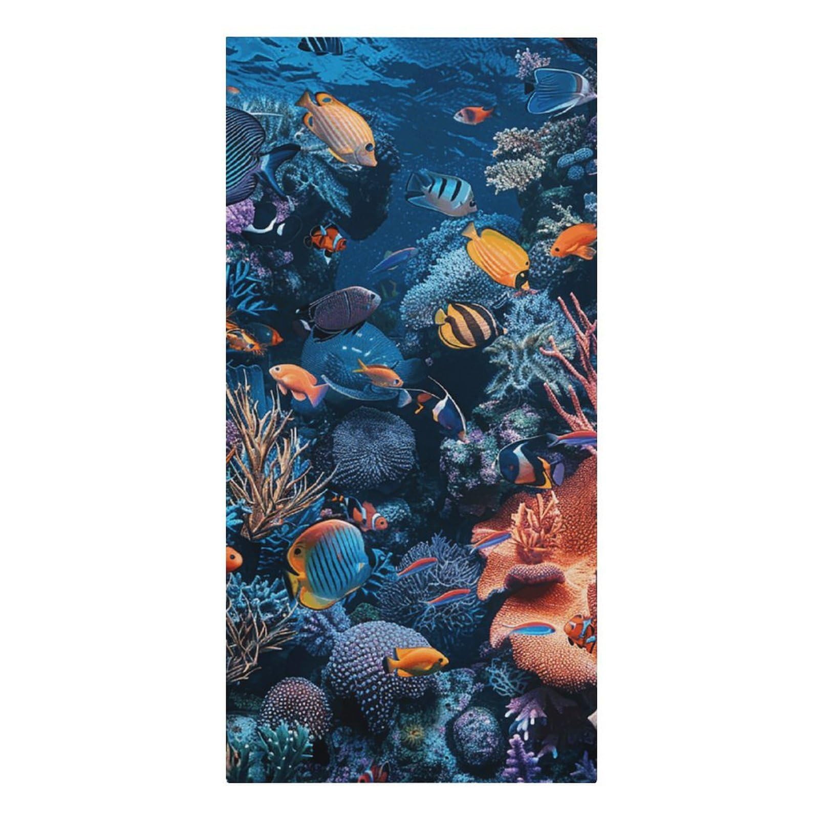 asbwuo Fish and Coral Beach Towels Extra Large Quick Dry Absorbent