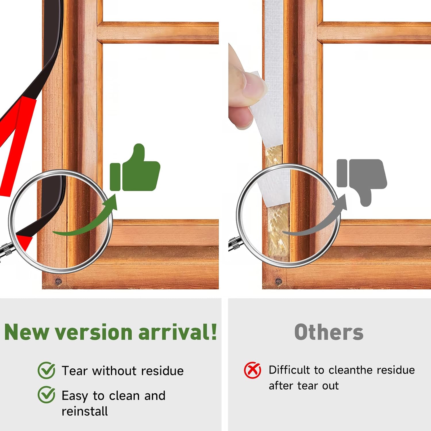 Window Screen Adjustable Magnetic Window Screen Replacement Max 43” x 71”, DIY Fiberglass Mesh Window Screens for House Windows White Frame Grey Mesh