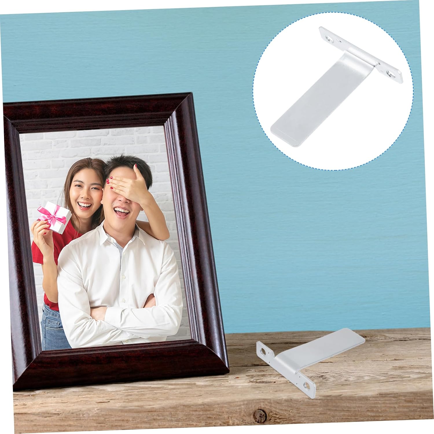 PRETYZOOM Home Photo Frame Brackets 10pcs Metal Supports for Display Easy to Use