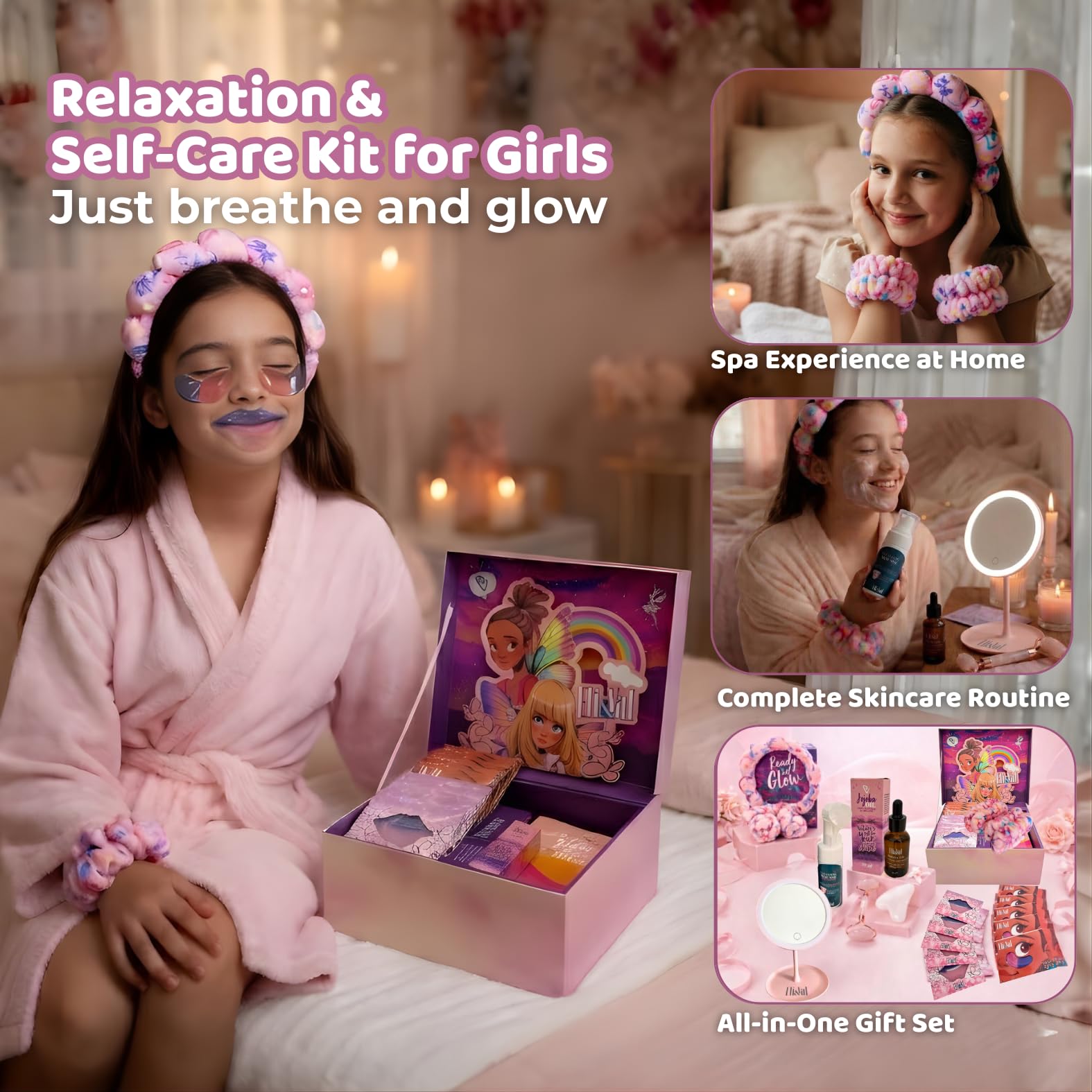 Tween Gift Box for Teen Girls with Skincare and Self-Care Essentials