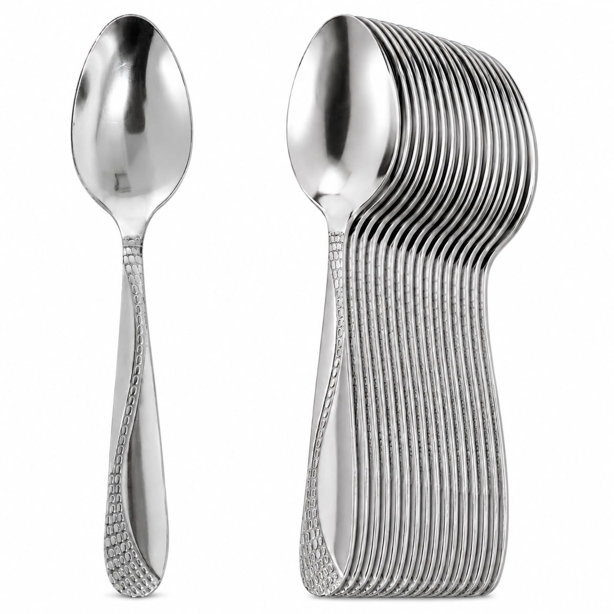 96 Pack Stainless Steel Teaspoons 11cm Compact Mini Tea Coffee Spoons Set Mirror Polished Durable Kitchen Cutlery for Home Use