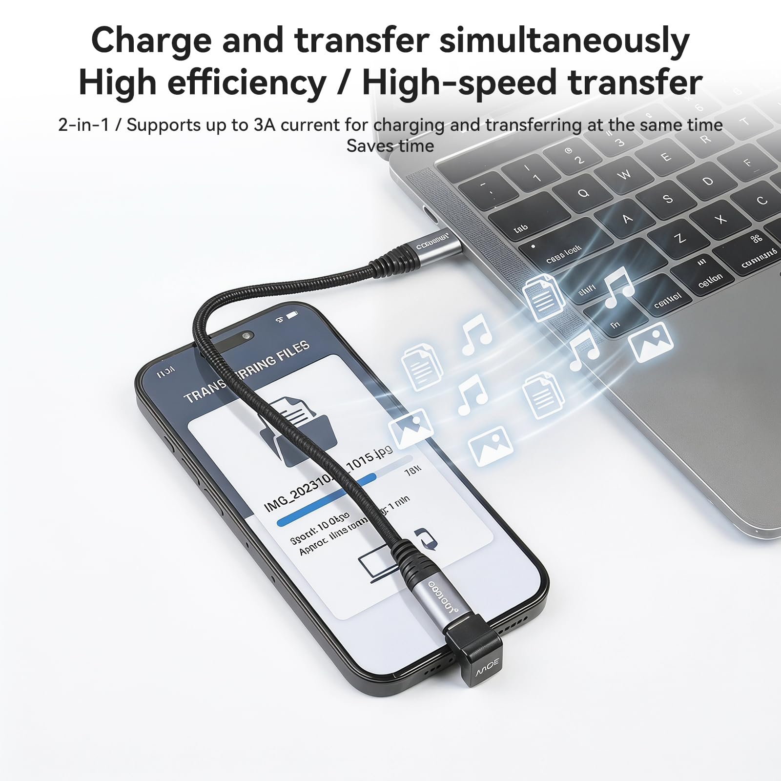 aceyoon 2 sztuki USB C na Lighting wtyczka kątowa, 9 V 2,2 A 180 stopni USB-C kątowy adapter z szybkim ładowaniem 20 W, wtyczka Lighting na gniazdo typu C, przedłużacz w kształcie litery U, adapter