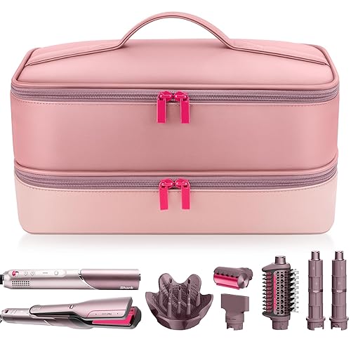 Miniatura 7 de Estuche de transporte de viaje para secador de pelo Shark Flexstyle Dyson Airwrap Brush de doble capa, accesorios para el cabello, bolsa de